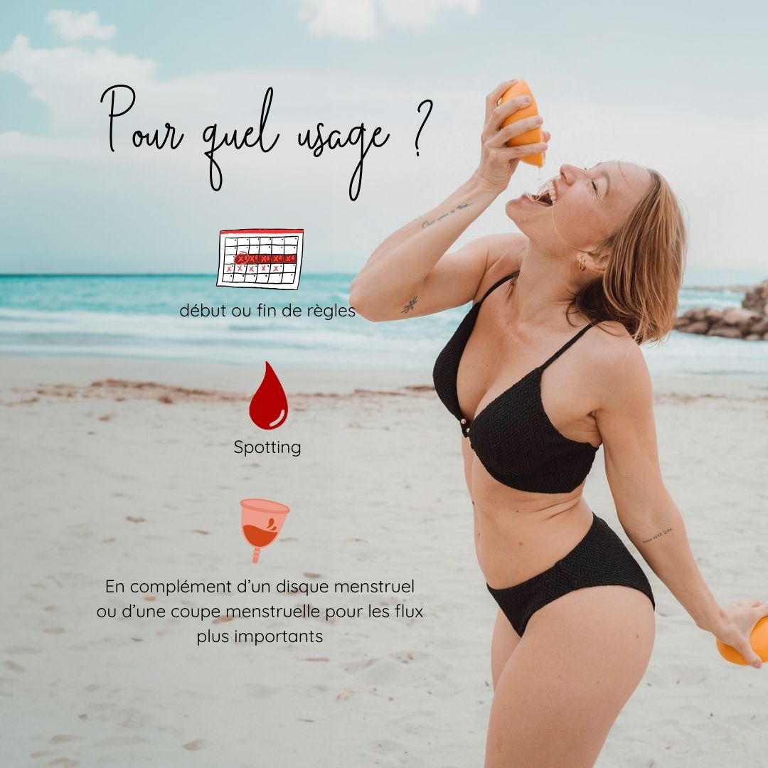 Bas de maillot menstruel Noir Alizée-Bain-Elia Lingerie