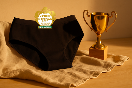 Notre culotte menstruelle primée aux Victoires de la Pharmacie 2026 !