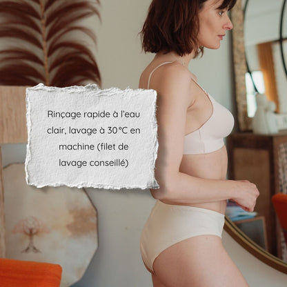 Culotte protège-slip lavable Samba écru-Lingerie-Elia Lingerie