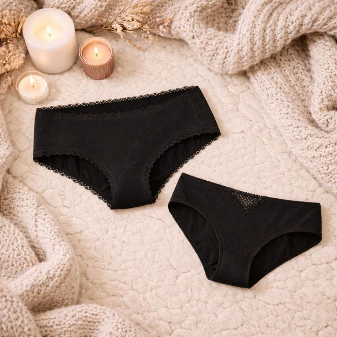 Pack Duo menstruel Armande et Philomène-Lingerie-Elia Lingerie