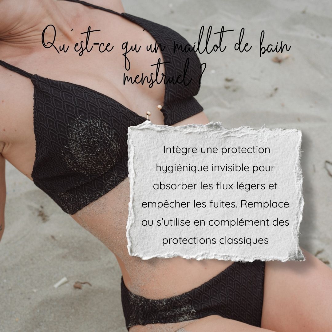 Bas de maillot menstruel Noir Alizée-Bain-Elia Lingerie