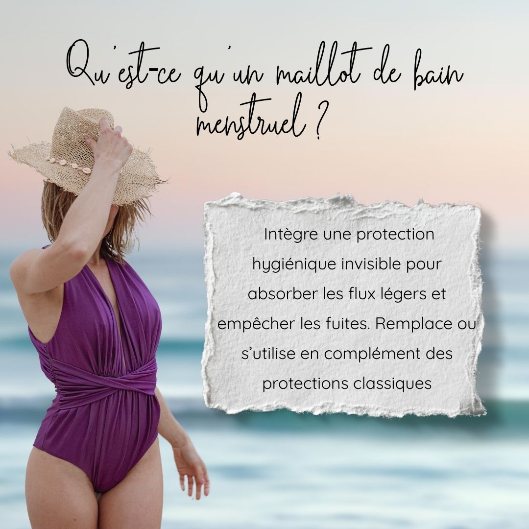 Maillot menstruel Prune 1 pièce Diane-Bain-Elia Lingerie