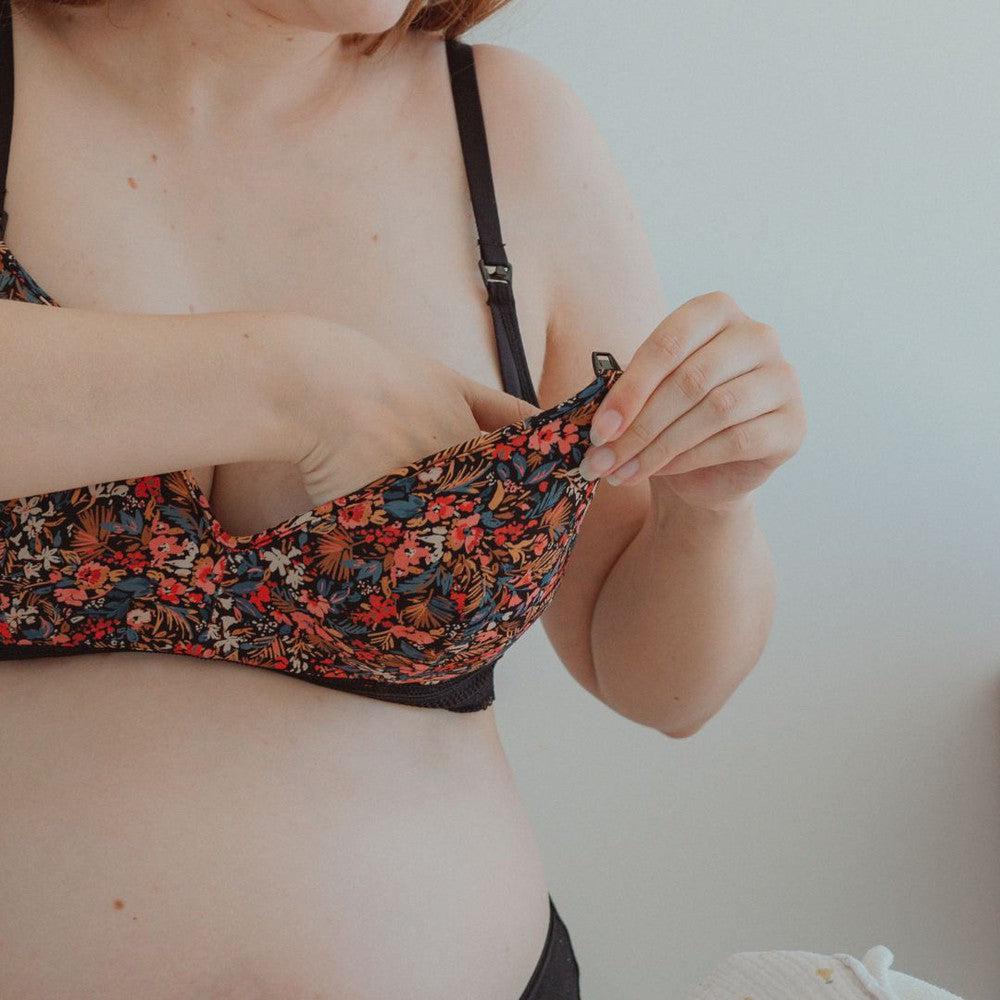 Soutien-gorge de grossesse Salomé noir-Allaitement-Elia Lingerie
