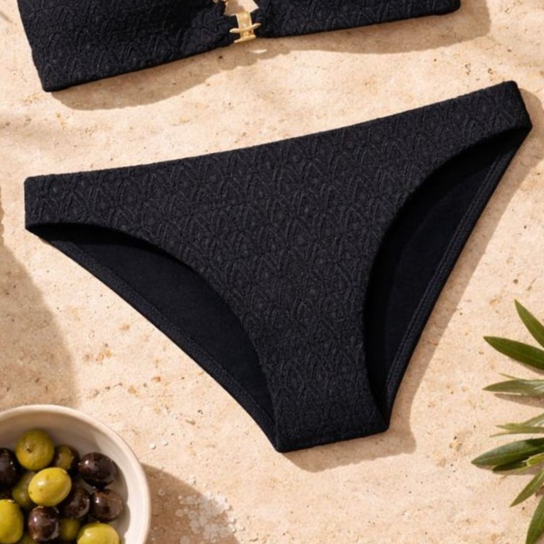 Bas de maillot menstruel Noir Alizée-Bain-Elia Lingerie