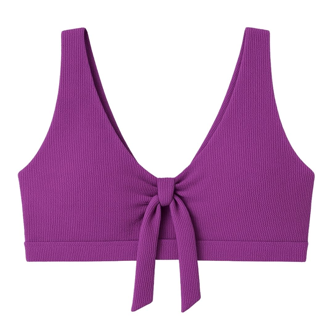Haut de maillot de bain post-opératoire violet Malou-Bain-Elia Lingerie