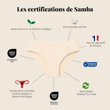 Culotte protège-slip lavable Samba écru-Lingerie-Elia Lingerie