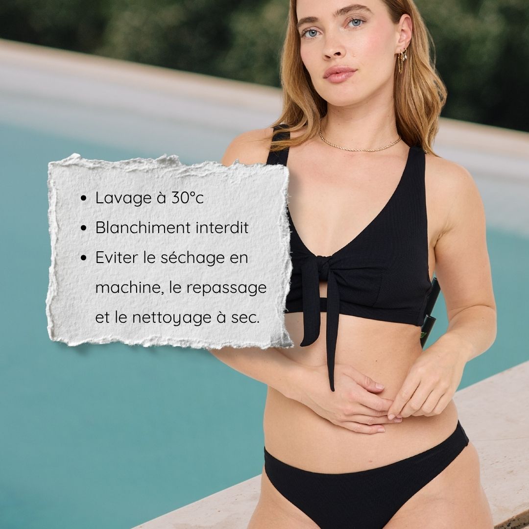 Haut de maillot de bain post-opératoire noir Malou-Bain-Elia Lingerie