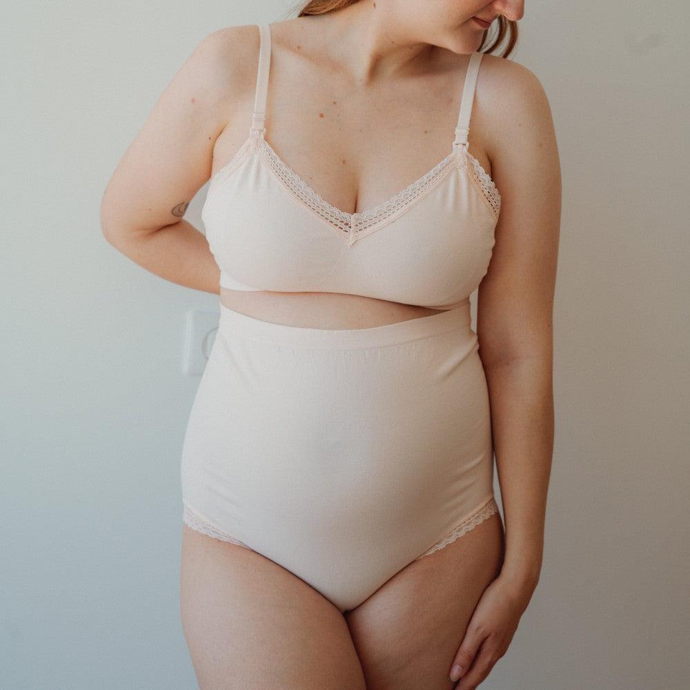 Culotte taille haute grossesse Suzon poudre - Elia