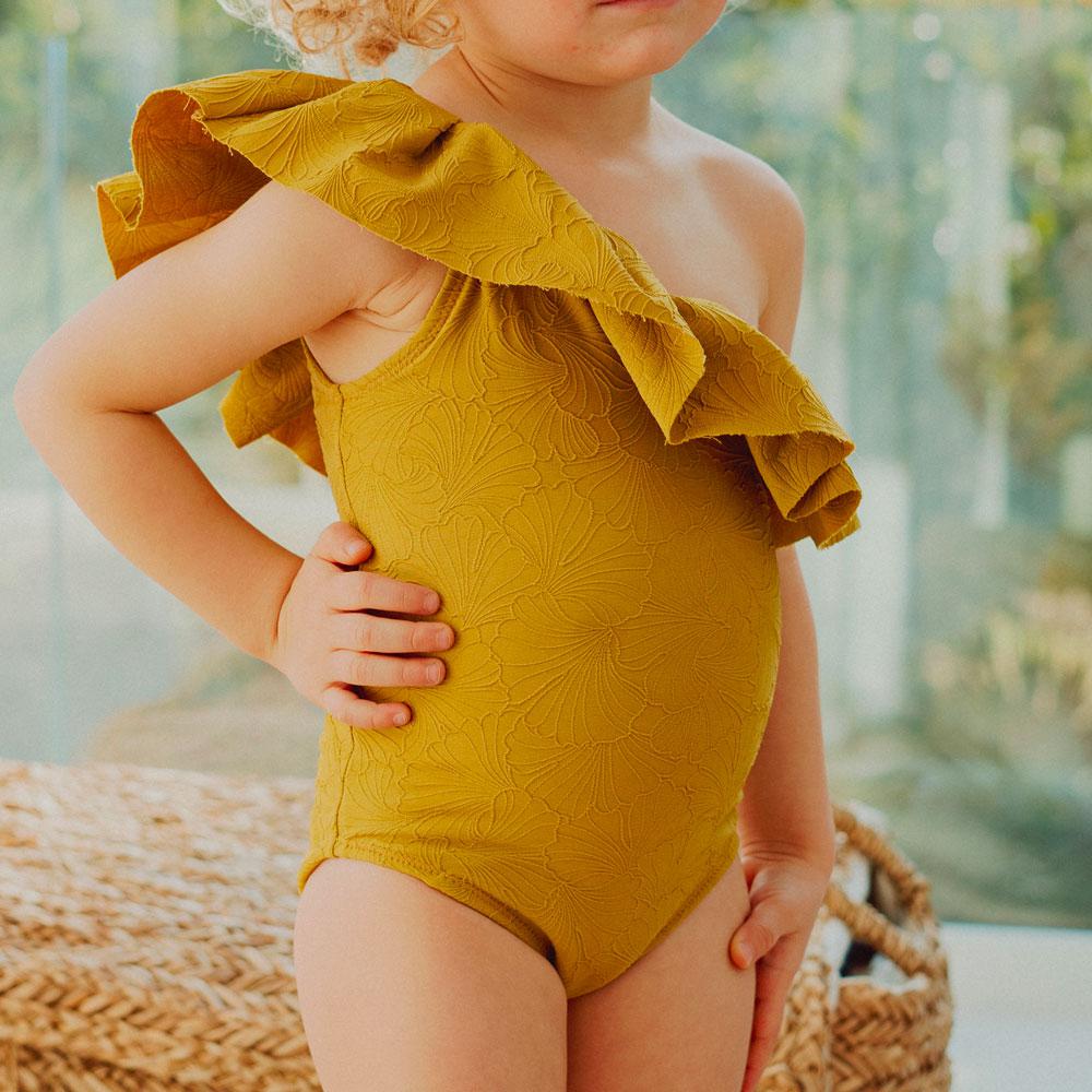 Maillot de bain fille - Jaune