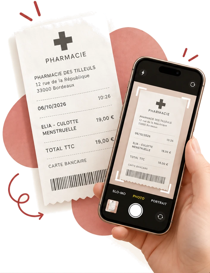 Photographier son ticket de caisse de pharmacie avec son téléphone